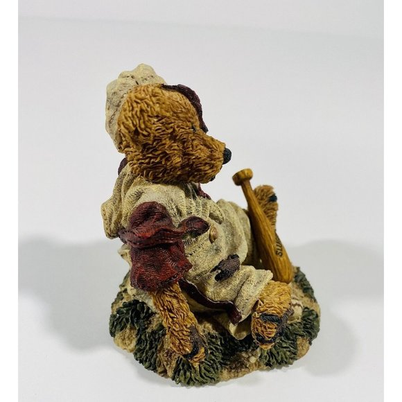 Boyds Bears Homer on the Plate Bearstone #2225 Baseball Pitcher Slugger New - Picture 5 of 11